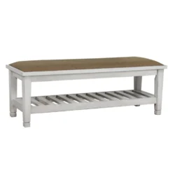 Other Bench In Antique White Wood W/ Storage Shelf - 1500 1500 frame 0 2285