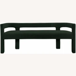 Other Modern Style Bench In Green Boucle Fabric