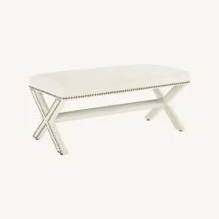 Other Bench In Ivory Velvet W/ X-Base Frame - 1500 1500 frame 0 2305
