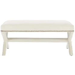 Other Bench In Ivory Velvet W/ X-Base Frame - 1500 1500 frame 0 2308