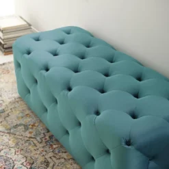 Other 48" Modern Bench In Sea Blue Performance Velvet - 1500 1500 frame 0 2316