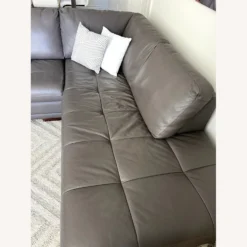 Living Spaces Grey Modern Sectional