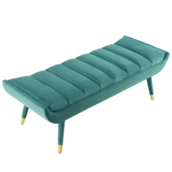 Other Modern Bench In Teal Channel Tufted Velvet Finish - 1500 1500 frame 0 2324
