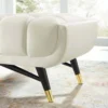 Other 60-Inch Bench In Ivory Velvet Polyester Finish