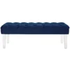 Other Bench In Navy Performance Velvet Fabric Upholstery