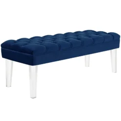 Other Bench In Navy Performance Velvet Fabric Upholstery 11 Other Bench In Navy Performance Velvet Fabric Upholstery - 1500 1500 frame 0 2355