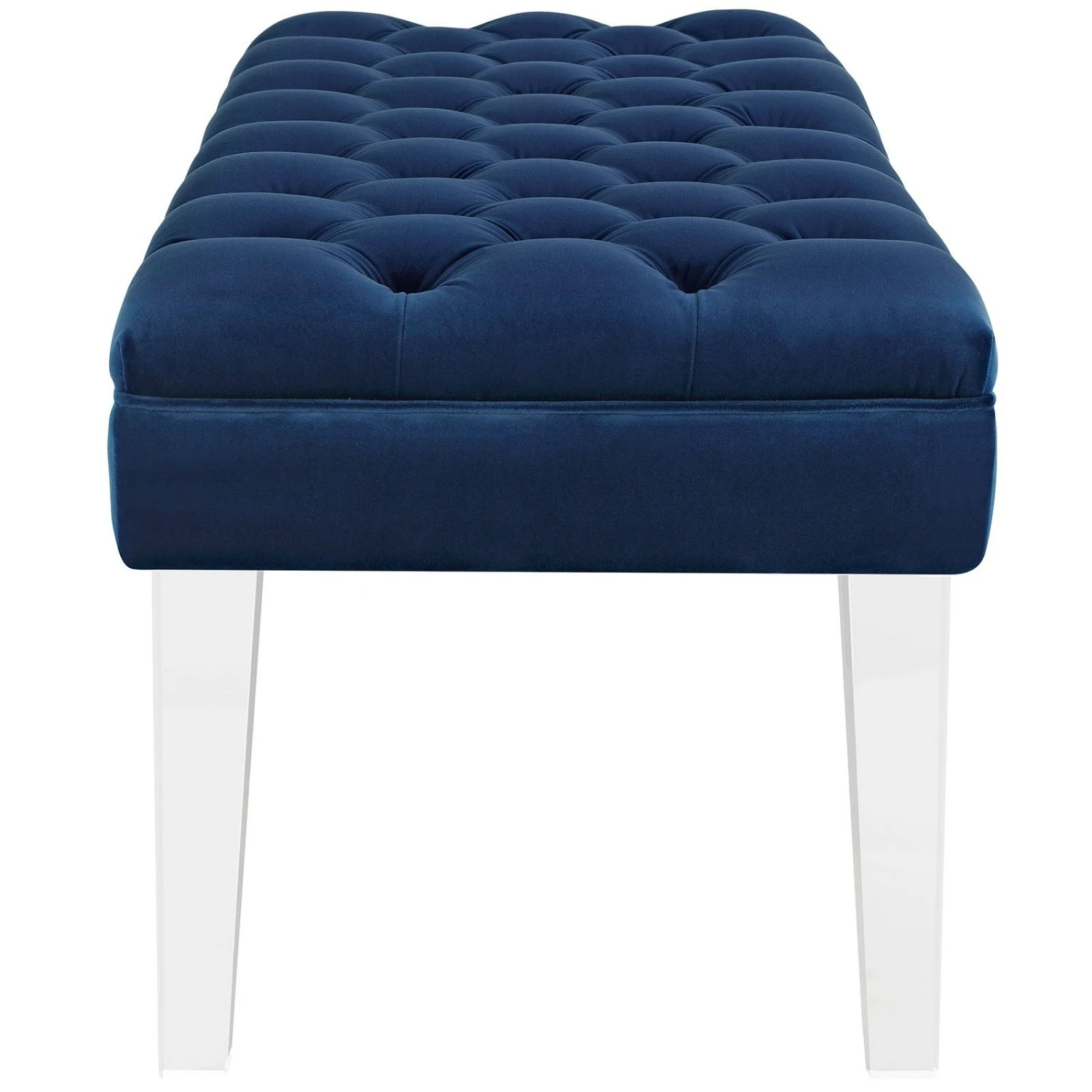 Other Bench In Navy Performance Velvet Fabric Upholstery 5 Other Bench In Navy Performance Velvet Fabric Upholstery - Image 5
