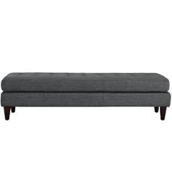 Other Large Bench In Gray W Solid Black Wood Legs - 1500 1500 frame 0 2384