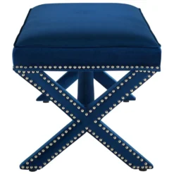 Other Bench In Navy Velvet W/ X-Base Frame 9 Other Bench In Navy Velvet W/ X-Base Frame - 1500 1500 frame 0 2390