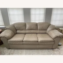 J.C. Penny Cream Leather Sofa - 1500 1500 frame 0 2403