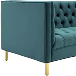 Other Sofa In Sea Blue Velvet Fabric W Gold Steel Legs - 1500 1500 frame 0 2436