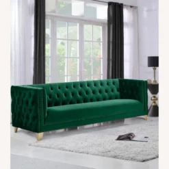 Other Sofa In Green Velvet W/ Gold Nail Heads Trim - 1500 1500 frame 0 2451