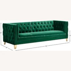 Other Sofa In Green Velvet W/ Gold Nail Heads Trim - 1500 1500 frame 0 2455