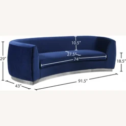 Other Sofa In Navy Velvet & Curved Back W/ Chrome Base - 1500 1500 frame 0 2497