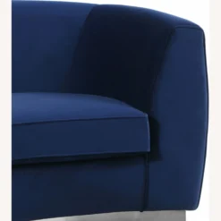 Other Sofa In Navy Velvet & Curved Back W/ Chrome Base - 1500 1500 frame 0 2499