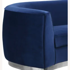 Other Sofa In Navy Velvet & Curved Back W/ Chrome Base - 1500 1500 frame 0 2500