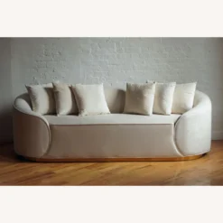 Other Modern Round Sofa In Ivory Velvet - 1500 1500 frame 0 2508