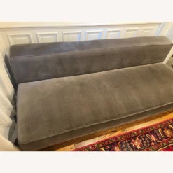 Crate & Barrel Lenyx Armless Velvet Sofa -- Dark Gray - 1500 1500 frame 0 2518