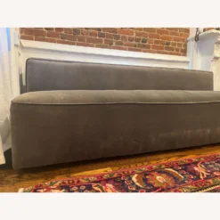 Crate & Barrel Lenyx Armless Velvet Sofa -- Dark Gray - 1500 1500 frame 0 2522