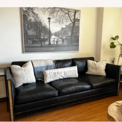 Other Jean Michel Frank Real Leather Sofa