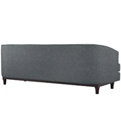Other Sofa In Gray Deep Button Tufted Fabric Upholstery
