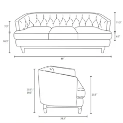Other Sofa In Gray Deep Button Tufted Fabric Upholstery - 1500 1500 frame 0 2549