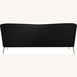 Other Sofa In Black Velvet W/ Curved Arms & Back 12 Other Sofa In Black Velvet W/ Curved Arms & Back - 1500 1500 frame 0 2594