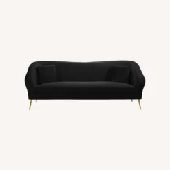 Other Sofa In Black Velvet W/ Curved Arms & Back 14 Other Sofa In Black Velvet W/ Curved Arms & Back - 1500 1500 frame 0 2596