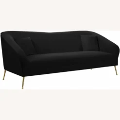Other Sofa In Black Velvet W/ Curved Arms & Back 18 Other Sofa In Black Velvet W/ Curved Arms & Back - 1500 1500 frame 0 2600