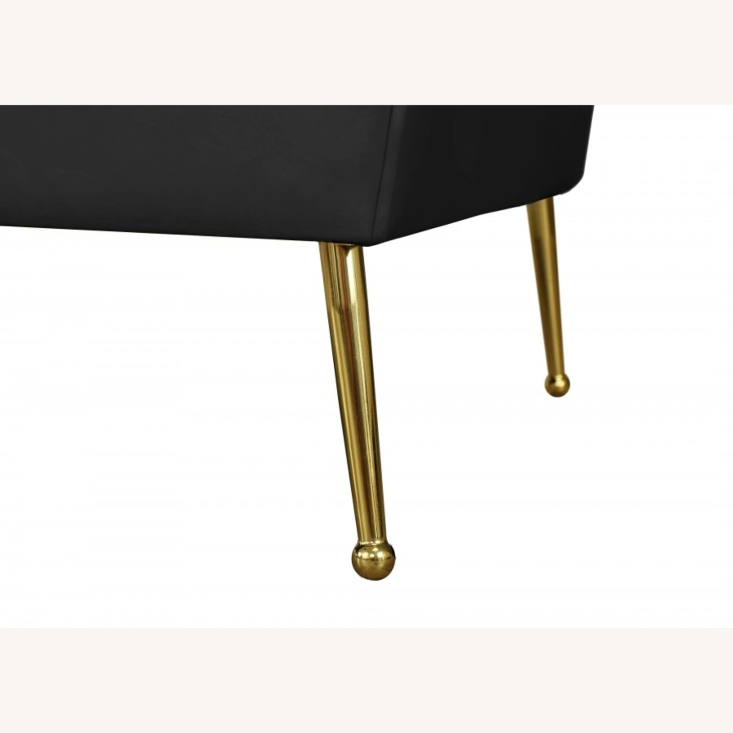 Other Sofa In Black Velvet W/ Curved Arms & Back 10 Other Sofa In Black Velvet W/ Curved Arms & Back - Image 10