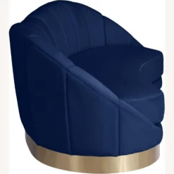 Other Sofa In Shell-Shaped Navy Velvet Finish 15 Other Sofa In Shell-Shaped Navy Velvet Finish - 1500 1500 frame 0 2607