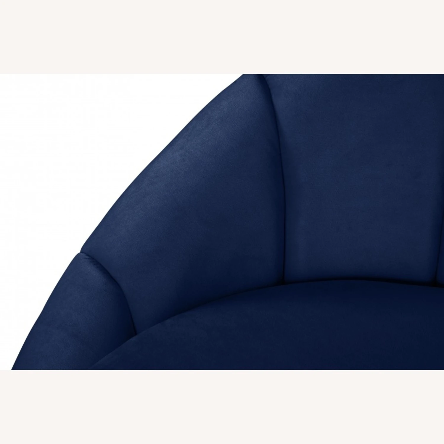 Other Sofa In Shell-Shaped Navy Velvet Finish 7 Other Sofa In Shell-Shaped Navy Velvet Finish - Image 7