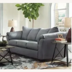 Ashley Furniture Darcy - Steel Sofa + Ottoman - 1500 1500 frame 0 2616