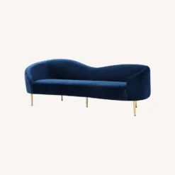 Other Contemporary Sofa In Navy Velvet W/ Curved Design 15 Other Contemporary Sofa In Navy Velvet W/ Curved Design - 1500 1500 frame 0 2686
