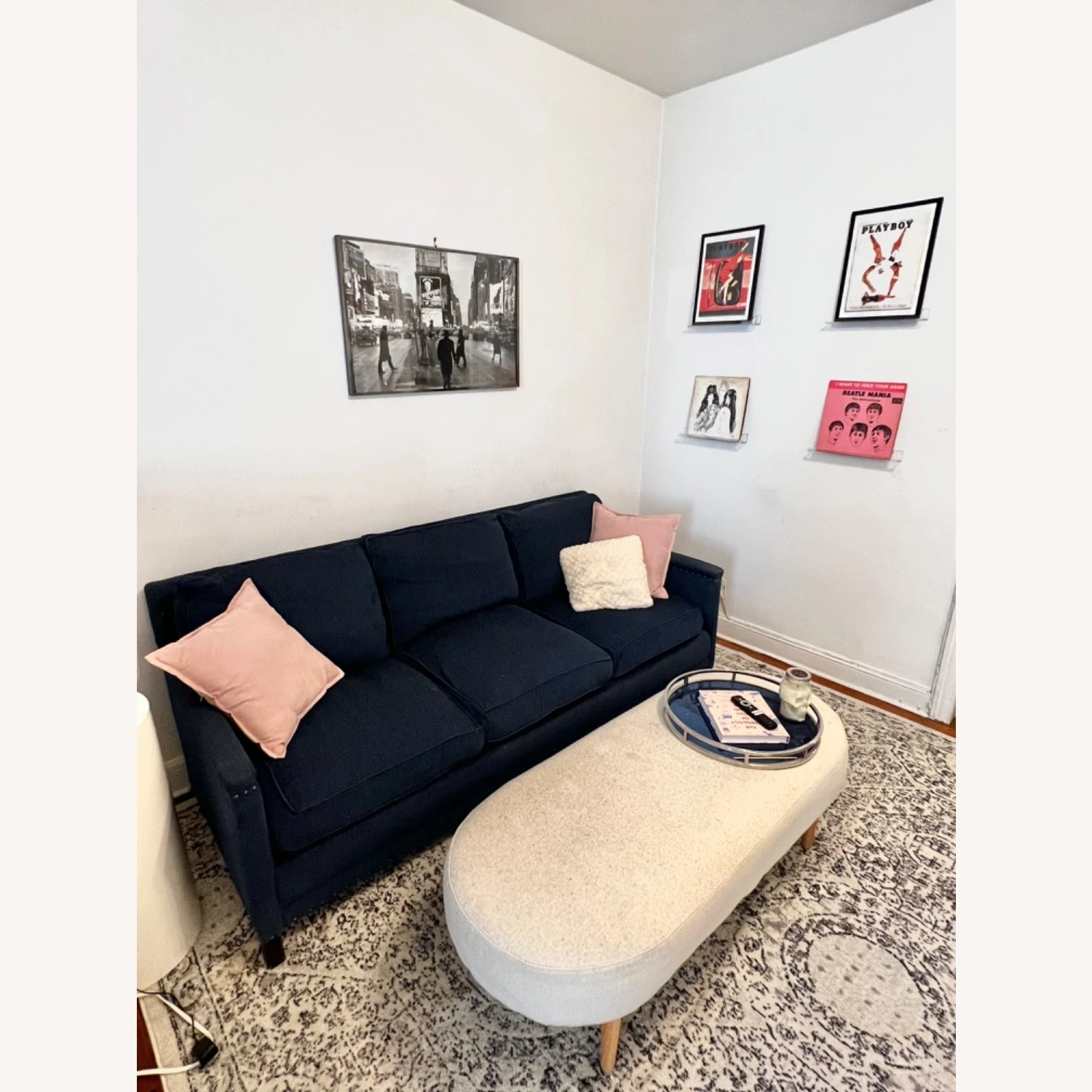 Safavieh Sofa With Custom Sunbrella Velvet 2 Safavieh Sofa With Custom Sunbrella Velvet - Image 2