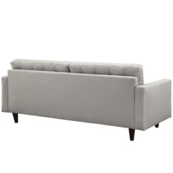 Other Modern Sofa In Light Gray Fabric With Tufted Buttons