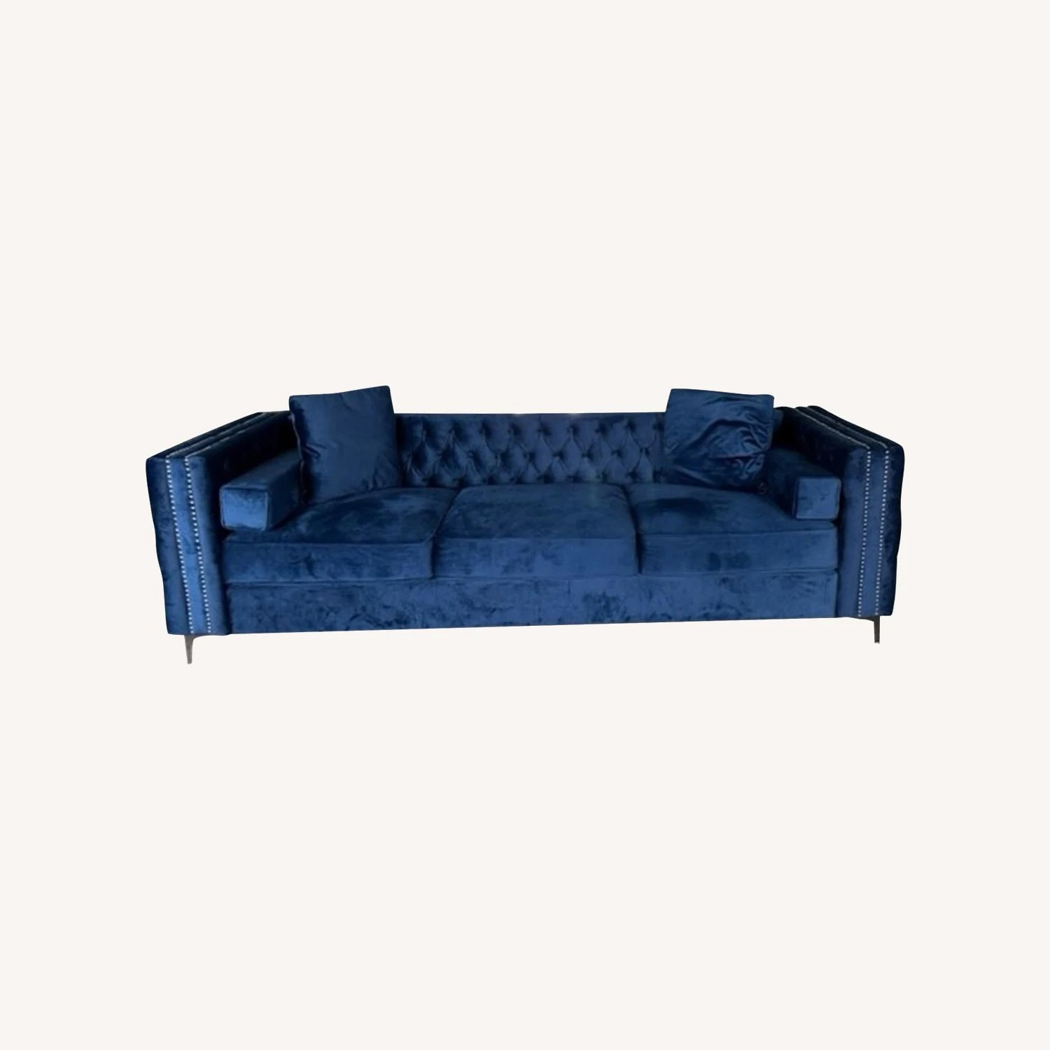 Other Dante Velvet Button Tufted Sofa 1 Other Dante Velvet Button Tufted Sofa