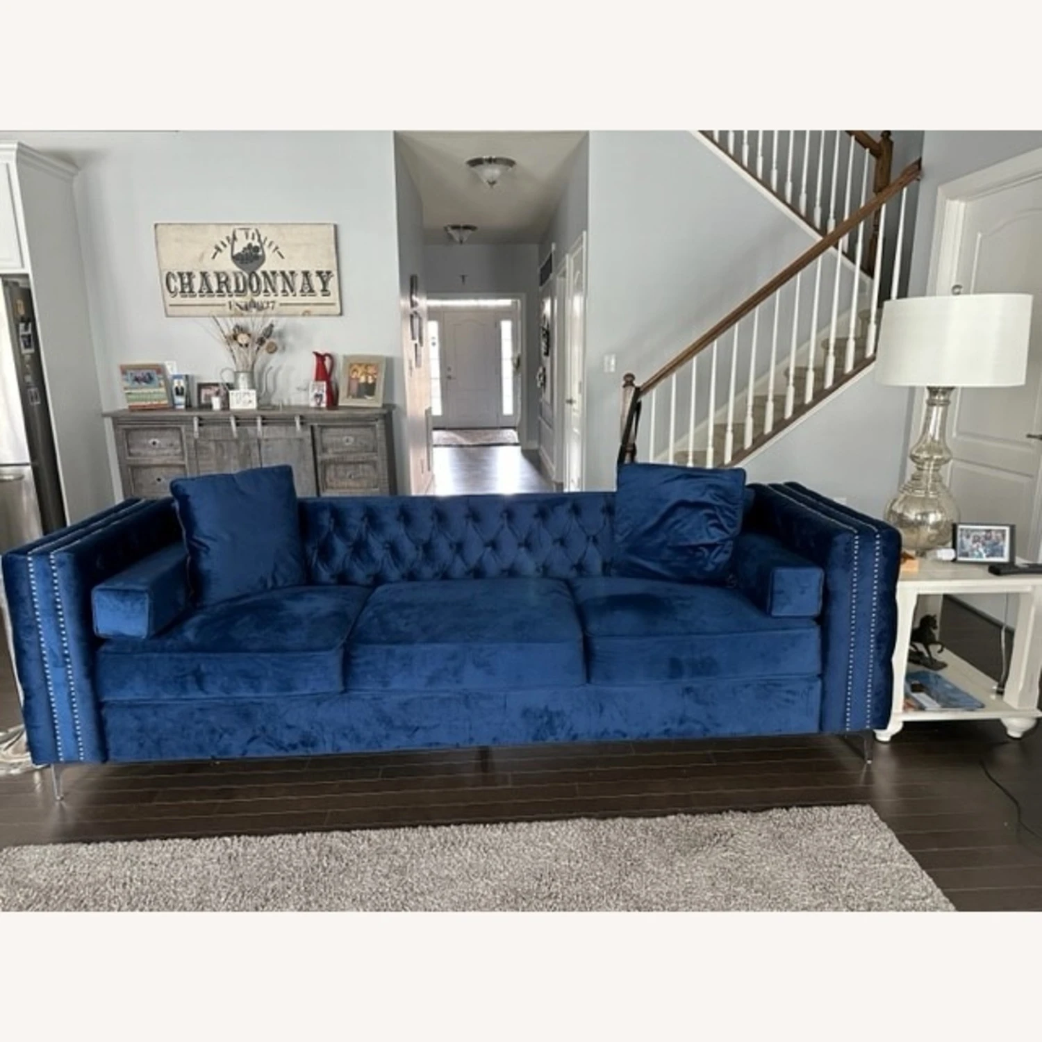 Other Dante Velvet Button Tufted Sofa 2 Other Dante Velvet Button Tufted Sofa - Image 2