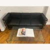 Wade Logan Black Leather Sofa