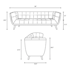Other Sofa In Teal Button Tufting & Black Wood Legs 10 Other Sofa In Teal Button Tufting & Black Wood Legs - 1500 1500 frame 0 2750