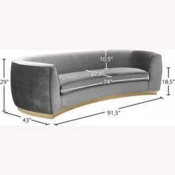 Other Sofa In Grey Velvet W/ Curved Back Design 10 Other Sofa In Grey Velvet W/ Curved Back Design - 1500 1500 frame 0 2764