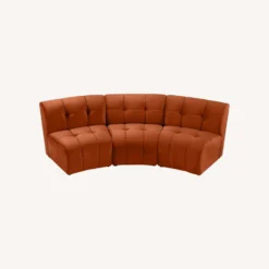 Other 3-Piece Sectional In Button Tufted Cognac Finish - 1500 1500 frame 0 2772