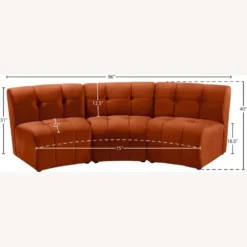 Other 3-Piece Sectional In Button Tufted Cognac Finish - 1500 1500 frame 0 2778