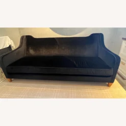Other Custom Black Mohair 3 Seater Sofa