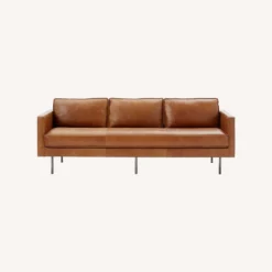 West Elm Axel 89" Sofa, Saddle Leather, Nut