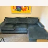 Interior Define 3 Seat Velvet Chaise Sofa