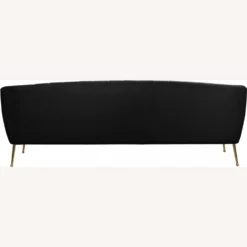 Other Contemporary Sofa In Black Velvet W/ Gold Legs