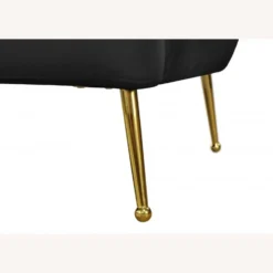 Other Contemporary Sofa In Black Velvet W/ Gold Legs - 1500 1500 frame 0 2839