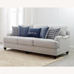 Other Sofa In Light Grey Linen-Like Body Fabric