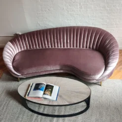 Other Curved Modern Sofa Pink Velvet - 1500 1500 frame 0 2899